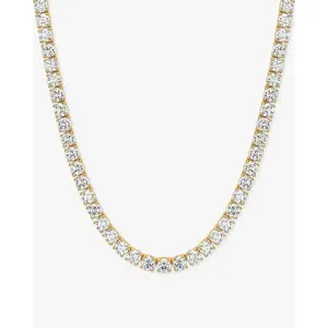 JAXXON Tennis Chain Round Cut 4mm - Gold - Box Clasp