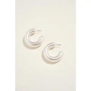 Metallic Hoop Earrings