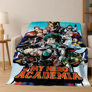 My Hero Academia Deku Bakugo Blanket Ultra Soft Flannel Cozy Warm Bedroom Couch Sofa Home Picnic Throw Cover Decor Birthday Gift Christmas Gift for Anime Fans Kids Teens Men Women Plus Ultra Hero Style