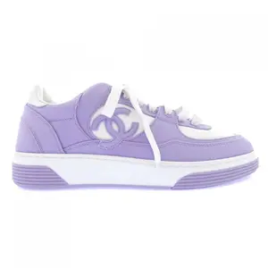 Pre-owned CHANEL Cotton Small Leather Goods Sneakers