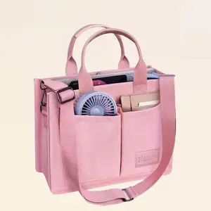 Tote Bag for Women With Compartments,Large Canvas Tote Women's Purse Crossbody Bags Work Laptop Book Bag Satchels Handbags Casual Flap Pocket tote bag tote bags