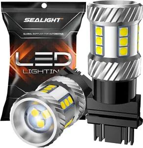 SEALIGHT 3157 LED Bulb Reverse Light, LED Brake Light Bulb 600% Brighter 6000K 1800LM Super Bright 3056 3156 3057 LED Bulbs With Projector Also for Tail Brake Signal Parking Lights, White 2PCS