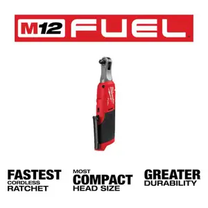 Milwaukee M12 FUEL Brushless Cordless High Speed 3/8 in. Ratchet (Tool-Only)