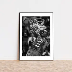 Kevin Durant Poster, KD Poster, All-Star Player, Black and White Wall Art, Vintage Wall Art, Photograph Prints,(PRODUCT DOES NOT INCLUDE FRAME)