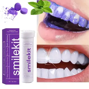 Exclusive Design 25pcs Pap Whitening Toothpaste Tablets, Probiotic Chewing Solid Toothpaste Tablets, Fresh Breath Mouthwash Tablets