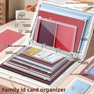 Multifunctional Document Organizer with Zipper, Birth Certificate Protector, Home Important File Storage Binder, Home Security Document Binder, Waterproof File Organizer, Certificate & Bill Archive Book, Family Document Storage Bag, Office Organizer