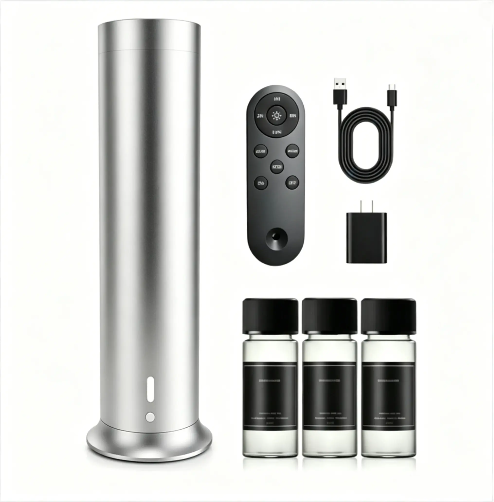 Scentimental 2 Wireless Rechargeable Waterless Aroma Diffuser Kit - Aromatherapy Diffusers, Pure Atomizer, Remote Control Ease, Long-Lasting Scent, Home Use, 2 Premium 30ml Hotel Spa Refills, 20 ml Compatible, Essential Oil Support
