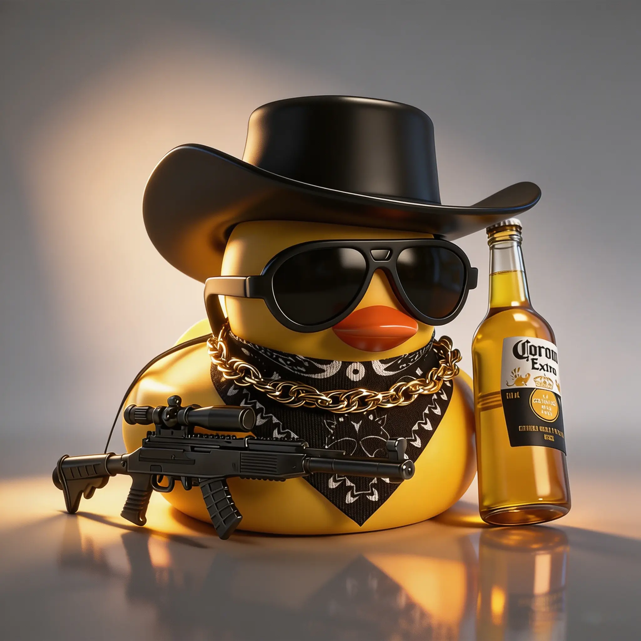 1Pcs Unisex DIY Gangster Cowboy Rubber Duck - Assemble-Yourself Aesthetic Car Accessory, Automotive Decorative Interior Item, Dashboard Accent, Long-Lasting Outdoor Toy, Interior Accessories For Car