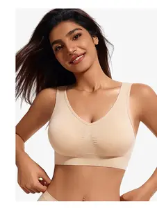 2 Pack Plus Size Wireless Sports Bra, Seamless High Support Yoga Bra, Everyday Womenswear Bridal Comfort Bra, Sports Bra For Women, Racerback Activewear Workout Bras,summervibes, Fitness Clothes
