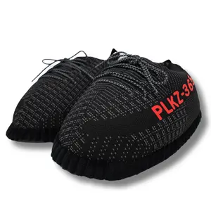 Plush Kickz PLKZ-365's Infrared Black Reflective Sneaker Slippers For Indoors & Outdoors Footwear Shoe Comfort Slide Home OFF Stylish Footwear