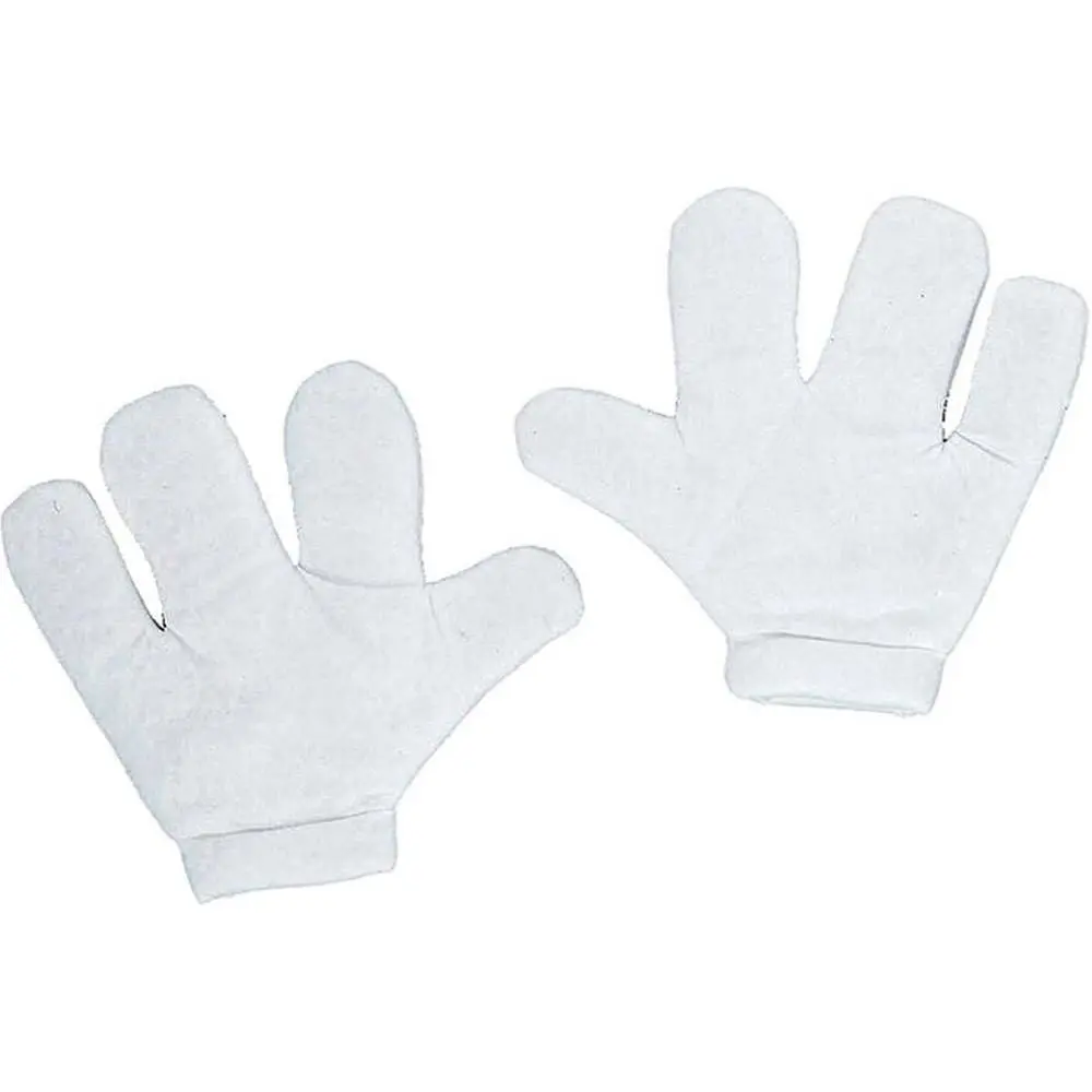 White Jumbo Foam Cartoon Gloves Costume Accessory