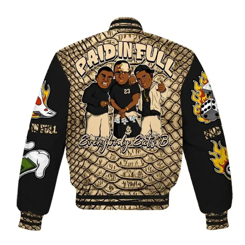 Kobe 9 EM Mambacita Match Varsity Jacket, Everybody Paid In Full Printed Baseball Jacket, 90s Movie Hip Hop Baseball Jacket, Men Women Sports Lightweight Jacket