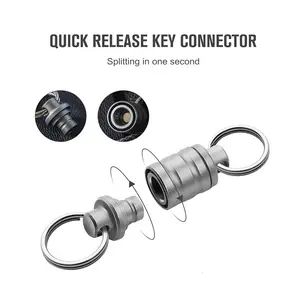 OKNIFE Otacle R1 Magnetic Keychain Connector, Esay Detachable Key Ring, 360° Swivel Quick Release EDC Accessory for Outdoor, Metal Carabiner, Locks