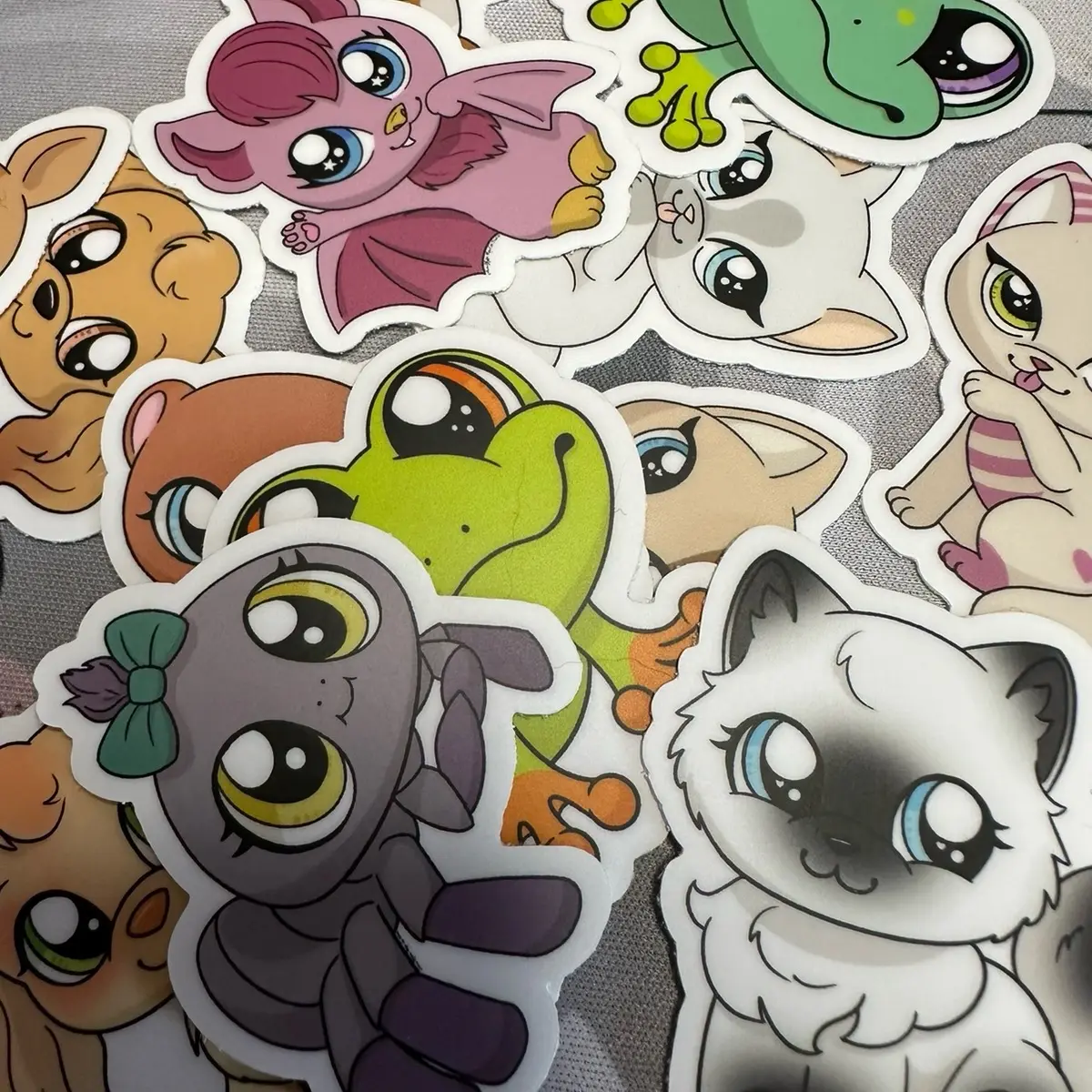 Orginal LPS fanart vinyl waterproof stickers, mini button set