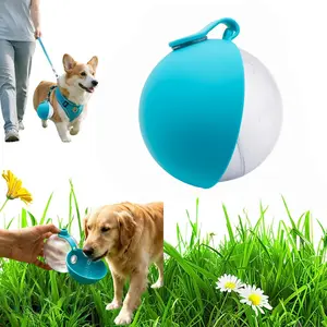 Dog Water Bottle with Bowl 2-in-1 Portable Dog Bottle Pet Travel Hydration Dispenser Container Cup Drinking Outdoor Leak Proof Built in Design Lightweight Easy Carry for Walking Hiking