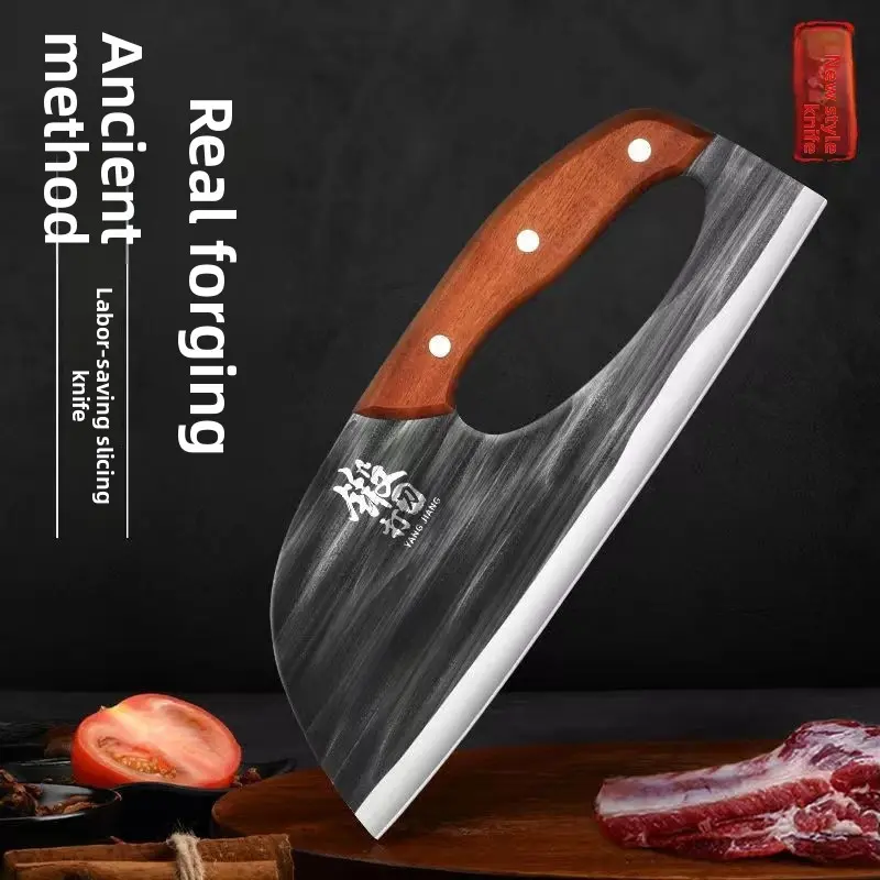 Hand Forging Thickened Kitchen Knife, Cutting, Sharp and Ergonomic Design, Lightweight Ladies' Cooking Tool, Ideal for Home Use