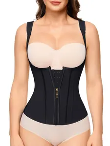 Women's High Compression Waist Cincher Shapewear Top, Abdominal Sculpting, Hourglass Body Shape, Adjustable Straps, Slimming Vest
