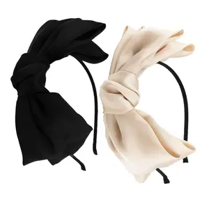 2 Pack of Sweet Big Bowknot Hair Band Bow Headband Hair Accessory