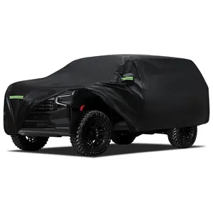 Waterproof Car Cover Custom Fit for Chevy Suburban 1973-2025, Migaven Full Exterior Cover Sun Rain Protection with Door Zipper Black summerwins