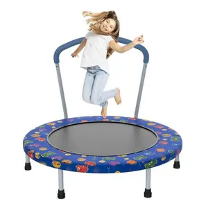 MERSCO SPORTS 36" Indoor Toddler Trampoline - Recreational, Stable Exercise Trampoline for Kids Ages 2+, with Safety Handle, Stable Legs for Indoor/Outdoor Active Playroom Use, Recreational Trampoline,summerwins