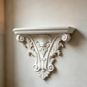 Vintage Gothic Embossed Wall Mount Shelf, off Wall Decor, Dark Gothic Storage Rack, Rococo Carved Floating Shelf, Home Ornament