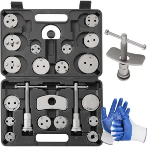 24pcs Brake Caliper Tool, Heavy Duty Disc Brake Caliper Tool Set, Wind Back Kit for Brake Pad Replacement, Master Disc Brake Caliper Tool Kit Fits Most American, European Makes/Models (Black)