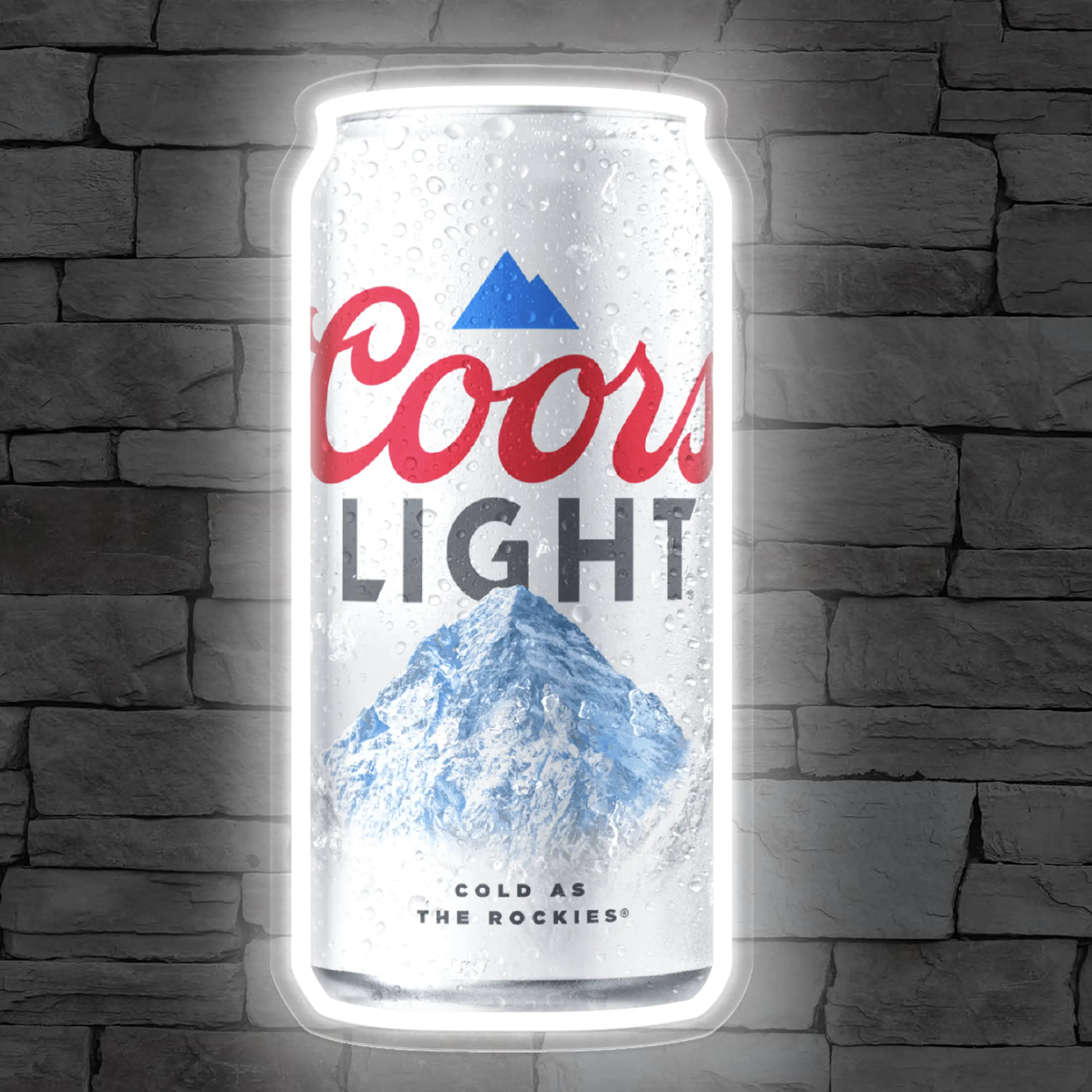 Blue Mountain Coors Light Neon Sign Cool Beer Bar WALL Decor Man Cave Light USB Powered LED Neon Light