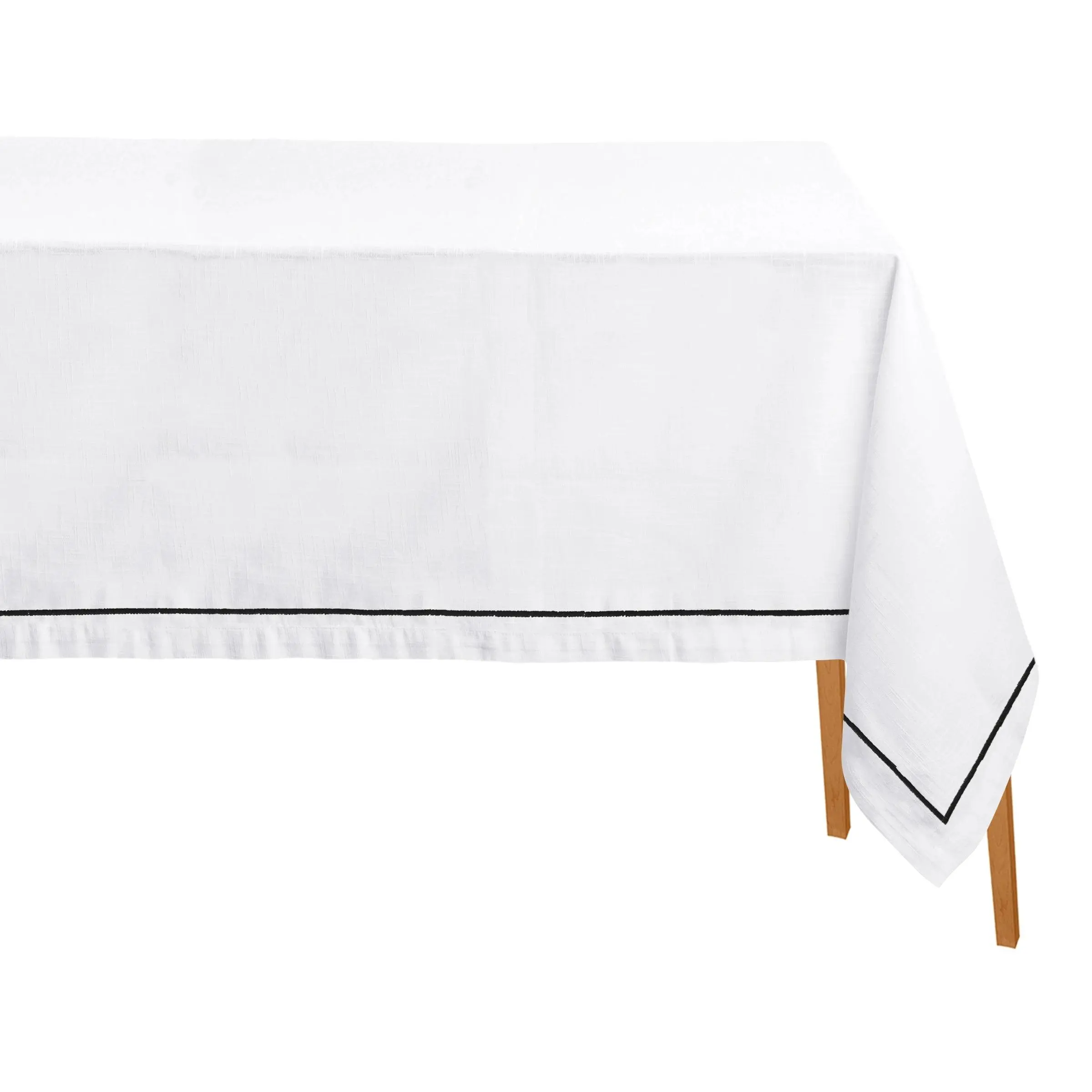 Embroidered Cloth Tablecloth - Black