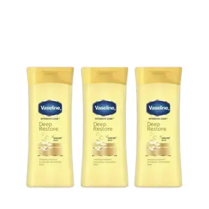 Vaseline Intensive Care Deep Restore Lotion, 100 ml Each, Pack of 3 Body Care Moisture Daily