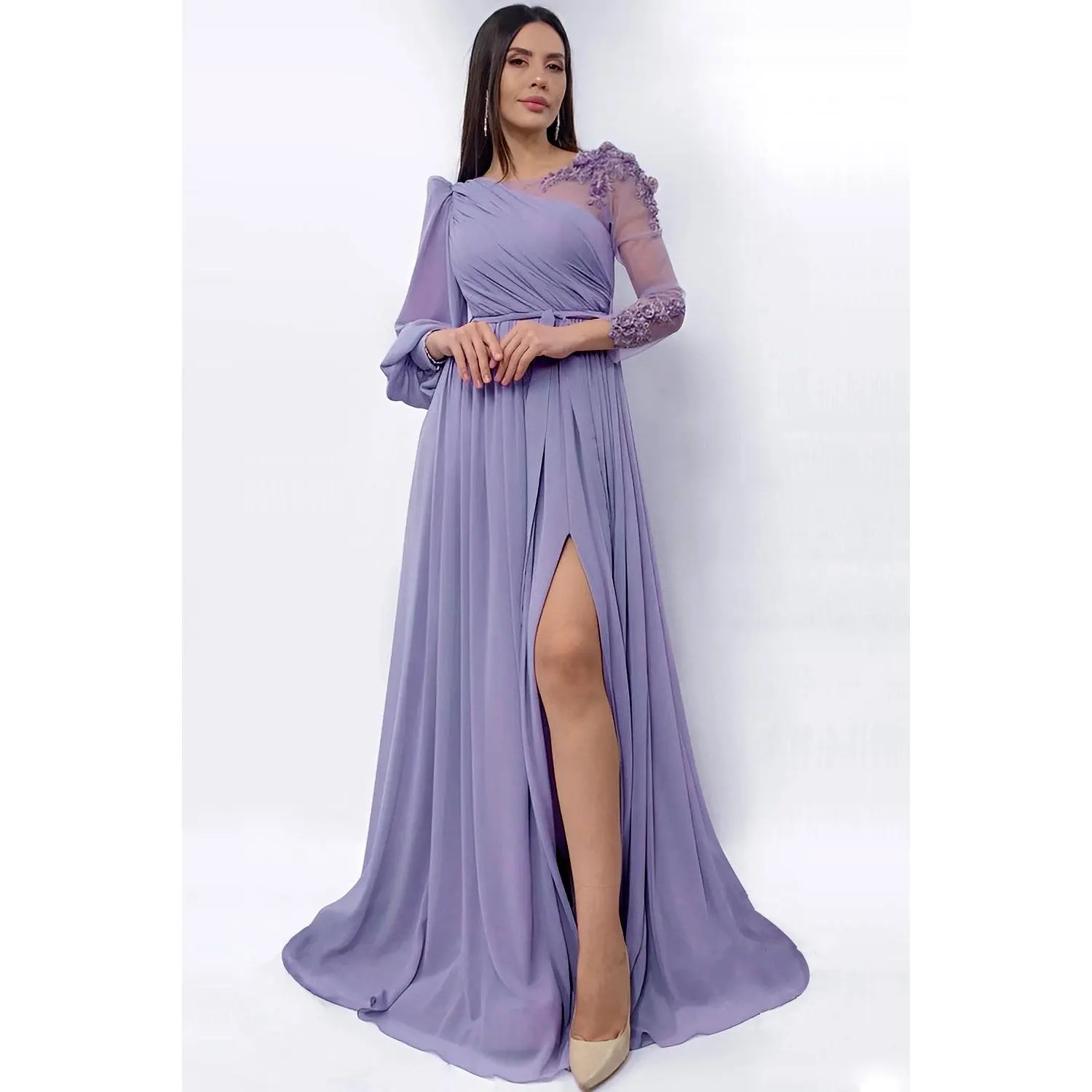 Salma Lilac Floral Dress