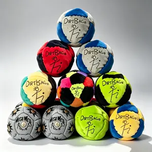 Hacky Sacks - Colorful Foot Bags for Kids & Adults,Soft Fleece Kick Balls for Outdoor Games, 90s Retro Trend Toys, Coordination & Balance Training, Fun Beach & Backyard Activities