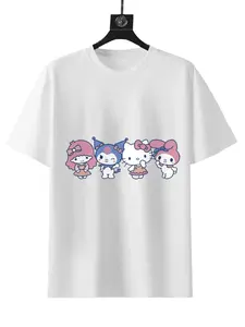 Sanrio Cozy & Cute Wear T-Shirt with Adorable Characters Perfect for Everyday Use Summer Style