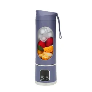 Portable 15.22oz USB Rechargeable Personal Blender, Smoothie Maker with LED Display, Durable ABS Material, Perfect for Smoothies & Juices, Home Kitchen Essential, USB Rechargeable Blenders
