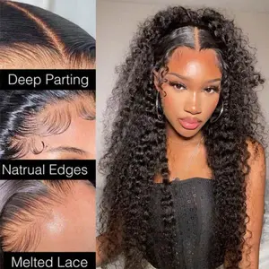 Wiggins Hair Ready To Go Deep Wave Glueless Wigs Human Hair Pre Cut Lace 7x4  Clsoure Wig Pre Bleached Beginners Friendly