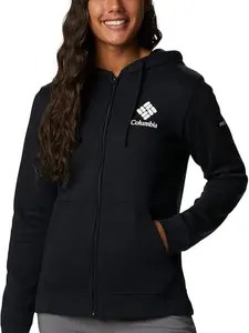 Columbia Women's Trek Graphic-Logo Full Zip Hoodie, Black Gem, XS