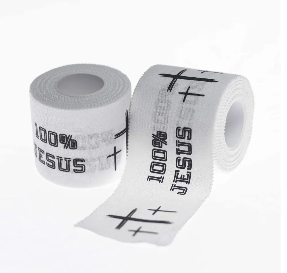 100% Jesus Cross Athletic Tape High-Quality Sports Tape for Athletes Easy Tear Technology Skin-Friendly Design Multi-Sport Performance - Football Tennis Grip