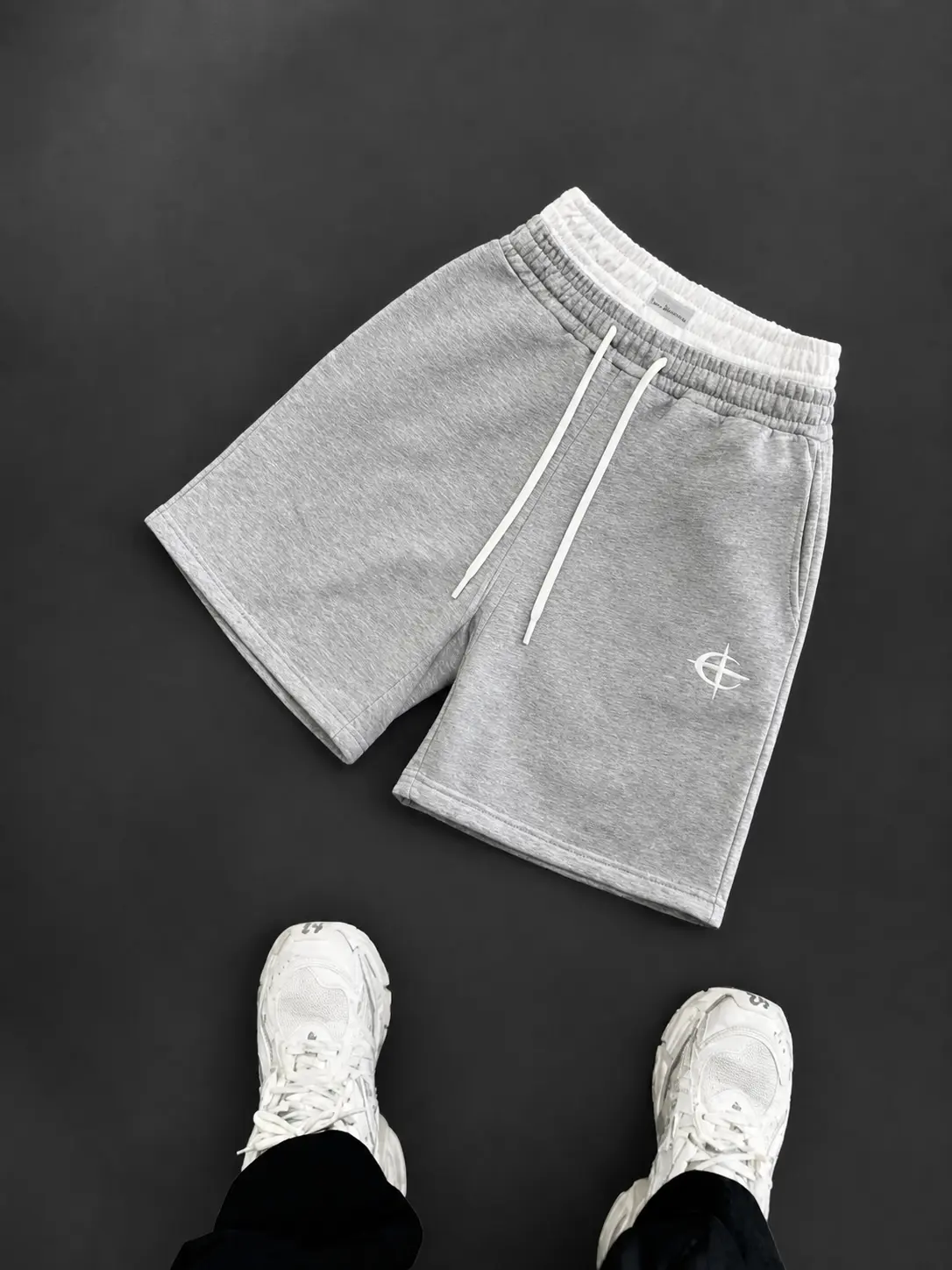 Men's Mid-Length Sweat Shorts - Minimalist Solid Athletic Shorts with Logo Detail, Drawstring Elastic Waistband, and Side Pockets for Golf & Travel,summer,casual athletic short,swimming,zipper,everyday,street,style,design,
