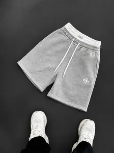 Men's Mid-Length Sweat Shorts - Minimalist Solid Athletic Shorts with Logo Detail, Drawstring Elastic Waistband, and Side Pockets for Golf & Travel,summer,casual athletic short,swimming,zipper,everyday,street,style,design,