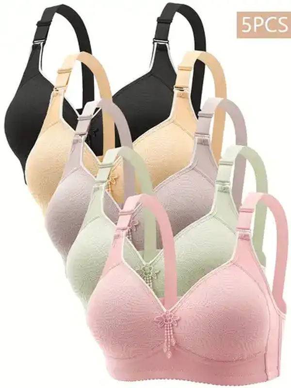 5/6-Pack bras for women, full coverage underwire plus-size bras, no steel ring, everyday bras, cheaper