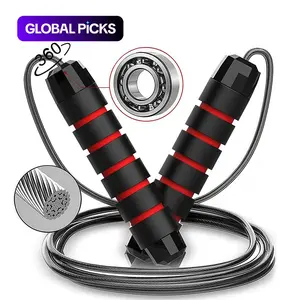 Skipping Rope with Ball Bearings, Rapid Jump Rope for Aerobic Exercise and Speed Training, LINGPENG Jump Training Accessories, Home Workout Equipment #GLOBAL PICKS