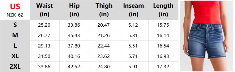 Women's high waist summer denim shorts folding hem women's best-selling denim shorts fashion comfort