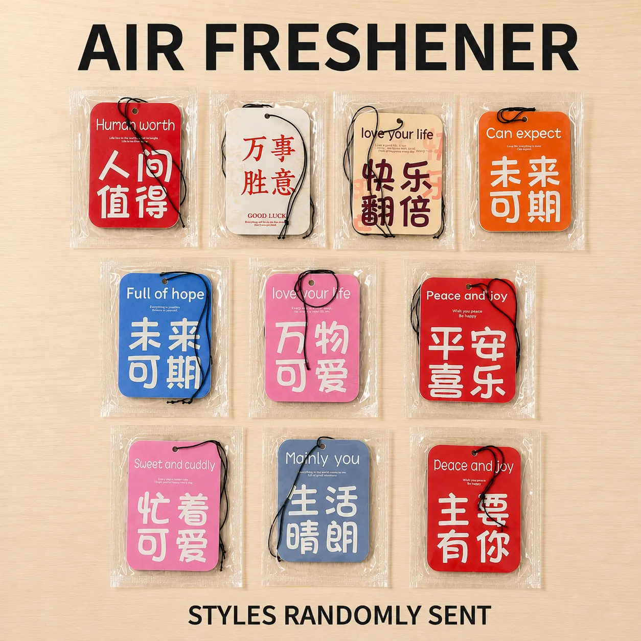 Gift-Fragrance Card,6 Pc,Hanging Scented Air Freshener Card for Car, Closet & Home,Random Design & Fragrance