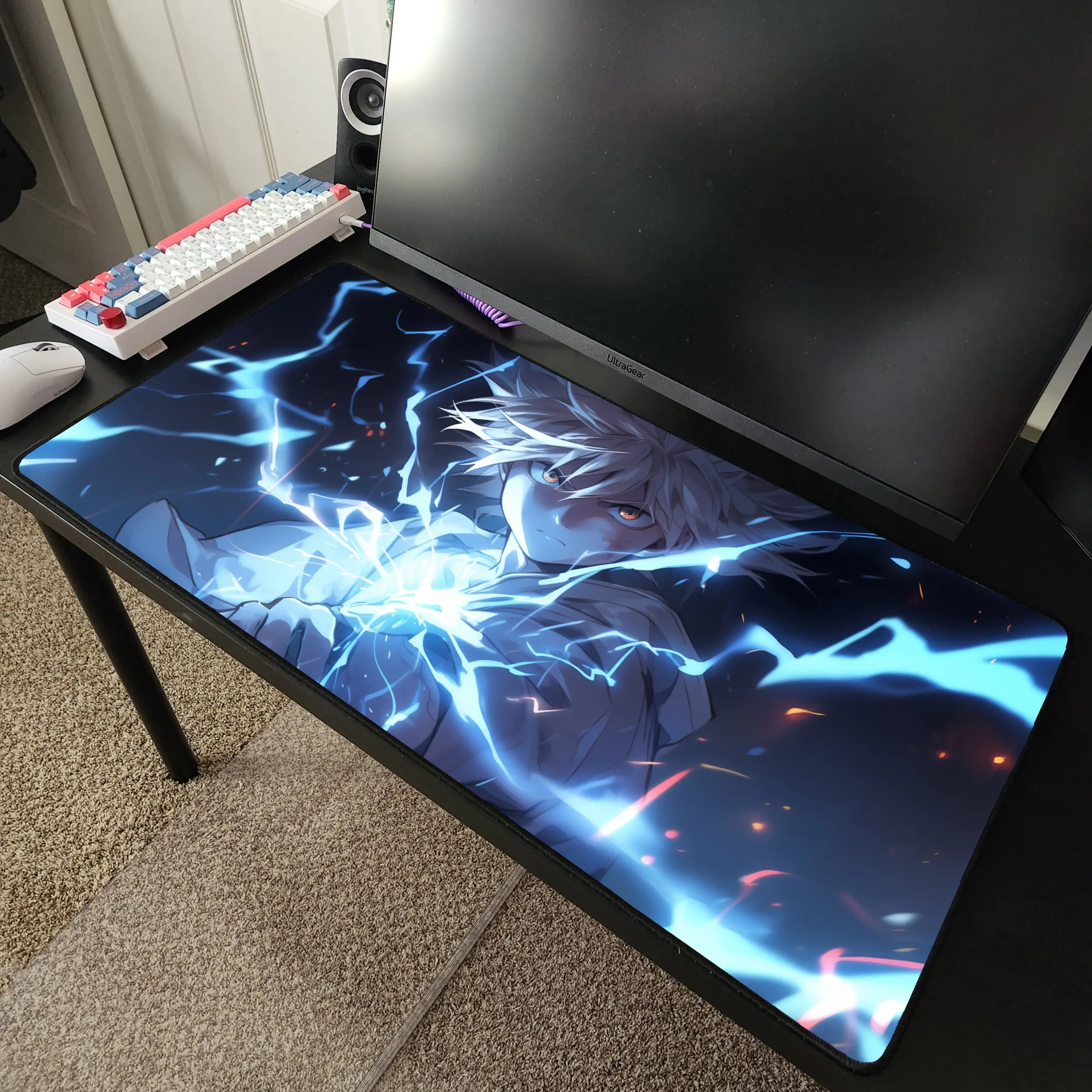Killua Hunter x Hunter Anime Desk Mat Mousepad 31.5" x 15.5"