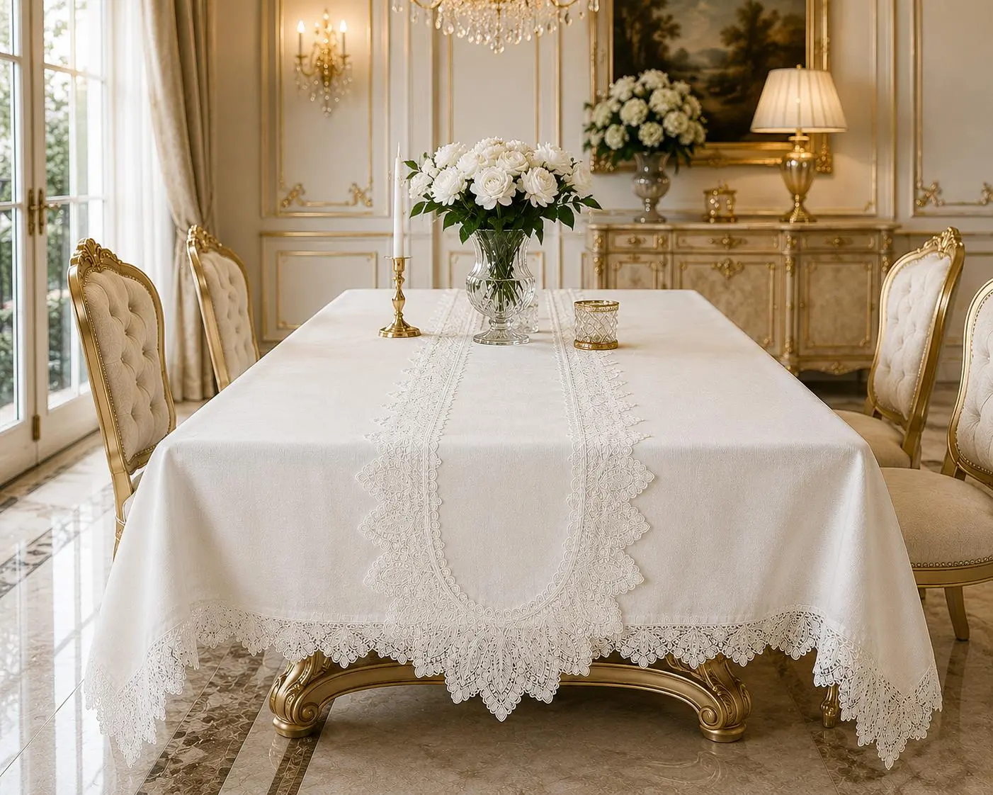 LUXURY TURKISH LINEN TABLECLOTH SET | CLASSIC LINEN