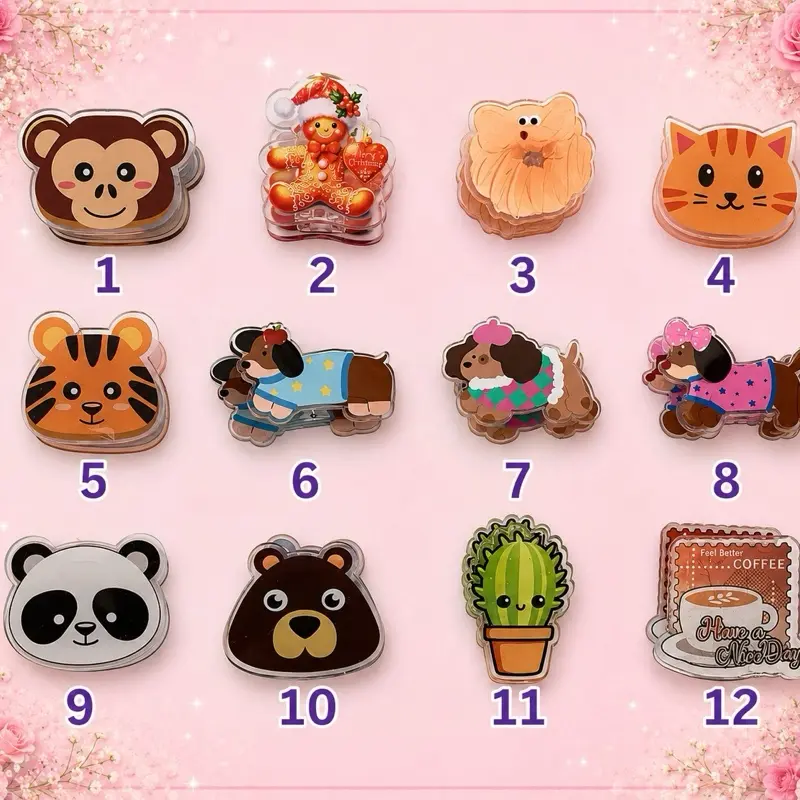 Cute Double-Sided Journal Clips | Planner Bookmarks/ Chip clips