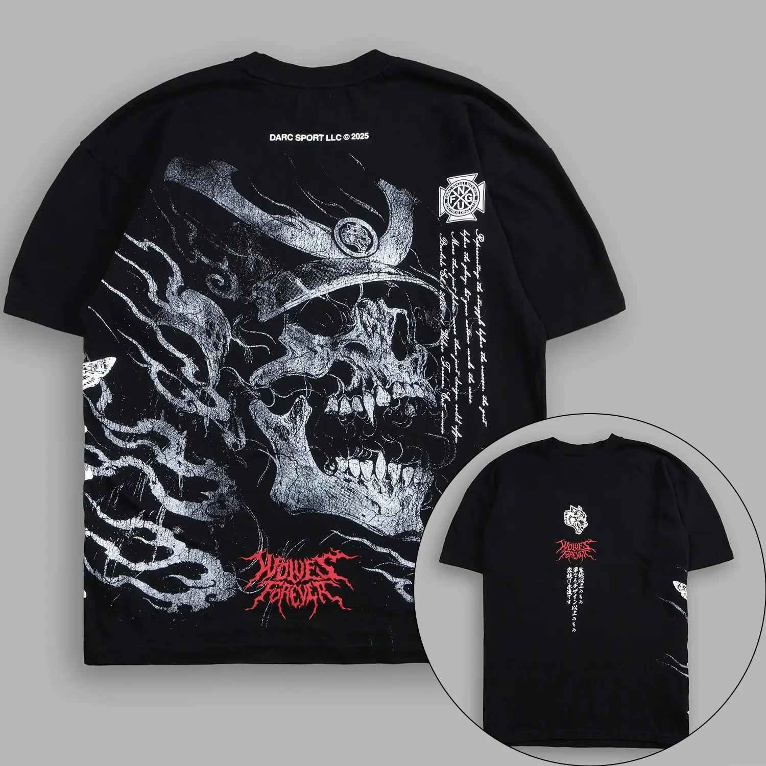 Bushido Samurai Graphic Streetwear Tee - Unisex Oversized Heavyweight 100% Cotton Everyday Wear