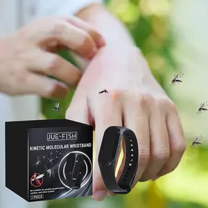 Wearable smart electronic wristband equipped with ultrasonic and physical sound wave technology. Gender-neutral silicone wristwatch. Portable smart wearable electronic accessory for home and outdoor use. New product.