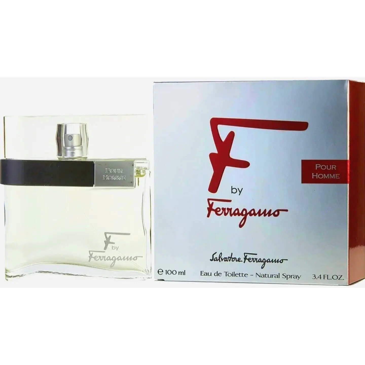 F by Ferragamo Pour Homme Unisex Woodsy Aromatic Eau de Toilette (EDT) Cologne - 3.3/3.4 oz, Relaxed Vibe, Ideal for Park Afternoons & Evening Happy Hours, New in Box