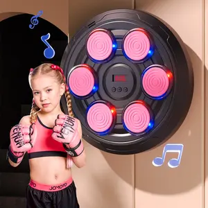 Wall-Mounted Smart Music Boxing Target, Light Rhythm Training & Counting Feature, Stress Relief for Kids, Home Fitness Punch Bag, Boxing Training Set (requires 3x1.5v Aa Batteries)