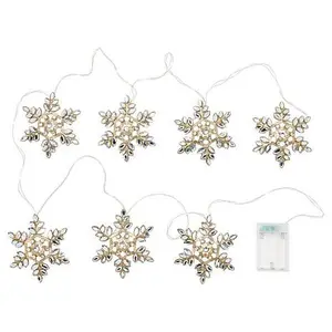August & Leo 6' Jeweled Snowflake String Lights